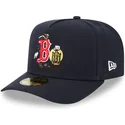 cappellino-curvo-blu-marino-chiuso-59fifty-a-frame-cartoon-di-boston-red-sox-mlb-di-new-era