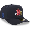 59fifty-a-frame-cartoon-boston-red-sox-mlb-new-era-navy-blau-gebogene-kappe