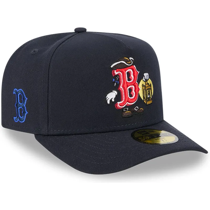 cappellino-curvo-blu-marino-chiuso-59fifty-a-frame-cartoon-di-boston-red-sox-mlb-di-new-era cappellino-curvo-blu-marino-chiuso-59fifty-a-frame-cartoon-di-boston-red-sox-mlb-di-new-era