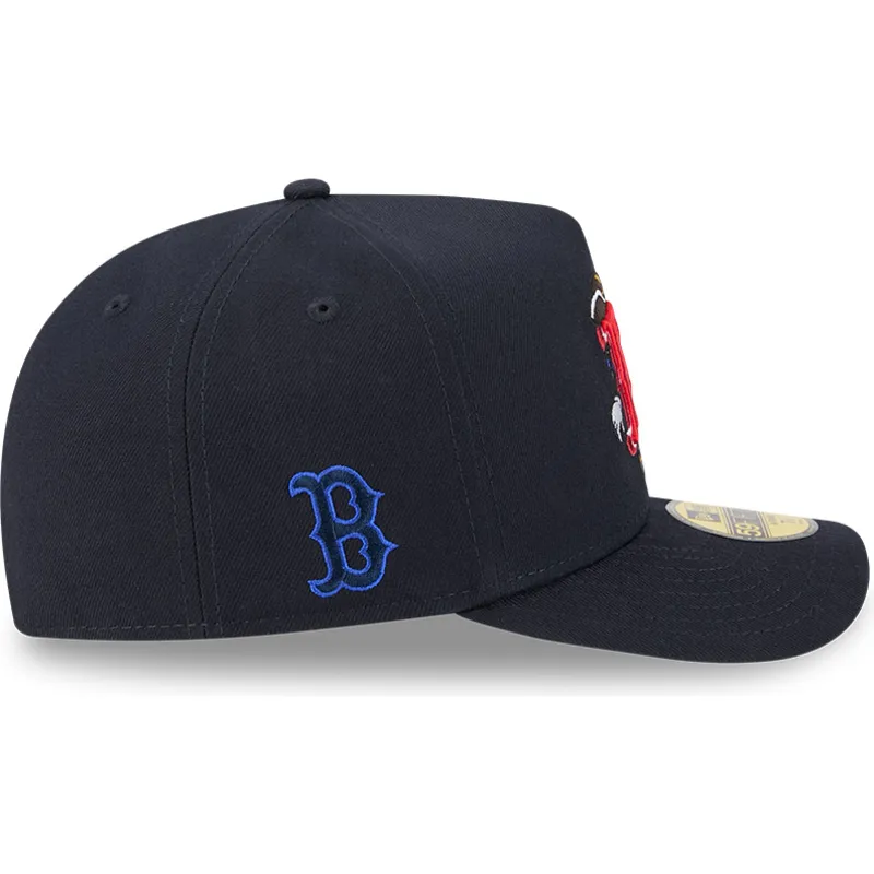 marineblaue-gebogene-verstellbare-59fifty-a-frame-cartoon-kappe-von-boston-red-sox-mlb-von-new-era marineblaue-gebogene-verstellbare-59fifty-a-frame-cartoon-kappe-von-boston-red-sox-mlb-von-new-era