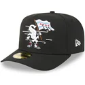 schwarze-gebogene-verstellbare-59fifty-a-frame-cartoon-kappe-von-chicago-white-sox-mlb-von-new-era