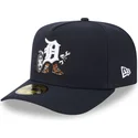 59fifty-a-frame-cartoon-detroit-tigers-mlb-new-era-navy-blaue-angepasste-kappe