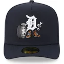 59fifty-a-frame-cartoon-detroit-tigers-mlb-new-era-navy-blaue-angepasste-kappe
