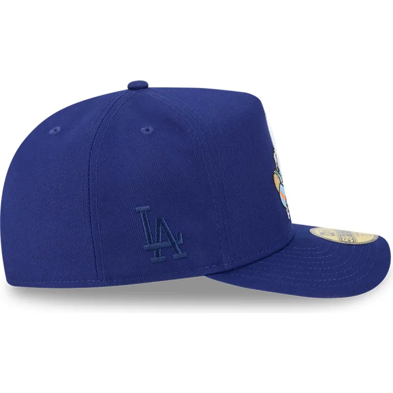 cappellino-curvo-blu-chiuso-59fifty-a-frame-cartoon-dei-los-angeles-dodgers-mlb-di-new-era