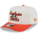 cappellino-visiera-curva-beige-e-arancione-snapback-9fifty-a-frame-chainstitch-di-anaheim-ducks-nhl-di-new-era