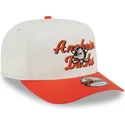 cappellino-snapback-9fifty-a-frame-chainstitch-beige-e-arancione-dei-anaheim-ducks-nhl-di-new-era