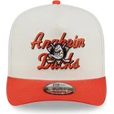 cappellino-snapback-beige-e-arancione-9fifty-a-frame-chainstitch-anaheim-ducks-nhl-di-new-era