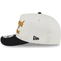 cappellino-snapback-beige-e-nero-con-visiera-curva-9fifty-a-frame-chainstitch-dei-pittsburgh-penguins-nhl-di-new-era