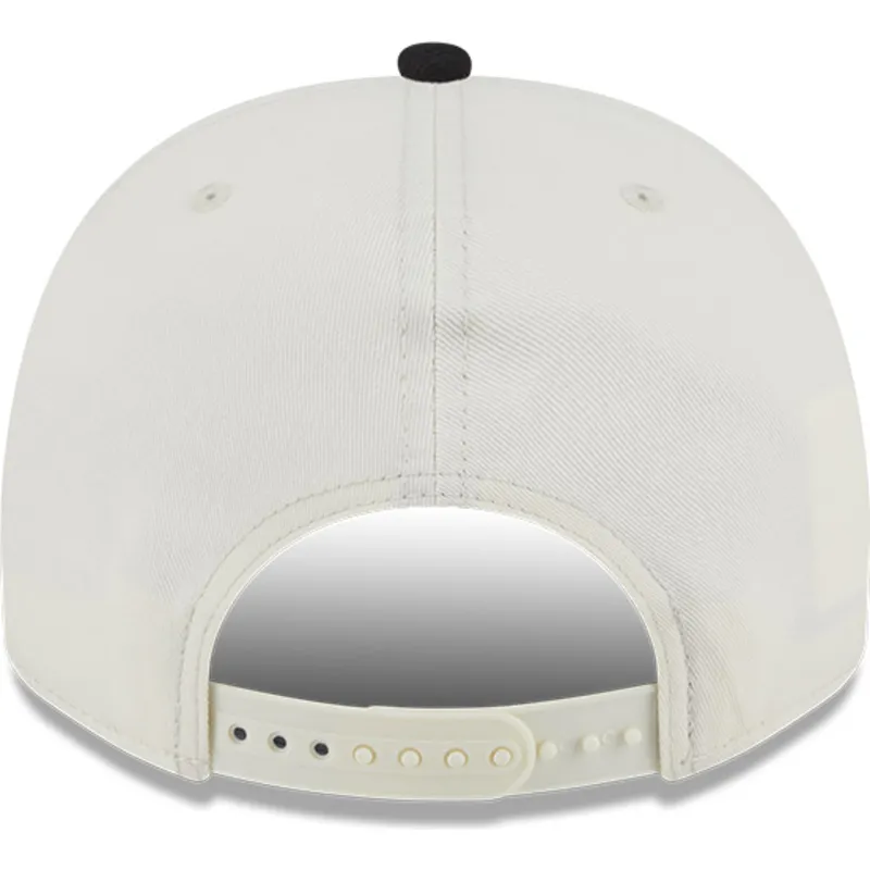 cappellino-visiera-curva-beige-e-nero-snapback-9fifty-a-frame-chainstitch-di-pittsburgh-penguins-nhl-di-new-era