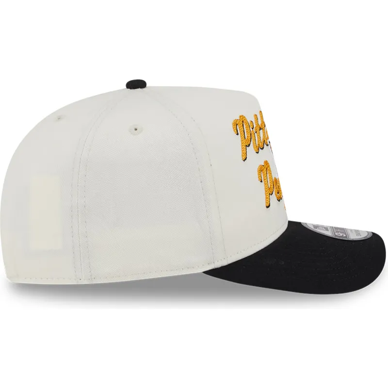 pittsburgh-penguins-nhl-new-era-beige-och-svart-snapback-9fifty-a-frame-chainstitch-bojd-keps