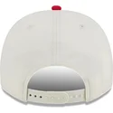 cappellino-snapback-beige-e-rosso-9fifty-a-frame-chainstitch-detroit-red-wings-nhl-di-new-era