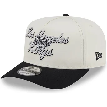 Cappellino curvo beige e nero snapback 9FIFTY A Frame Chainstitch dei Los Angeles Kings NHL di New Era