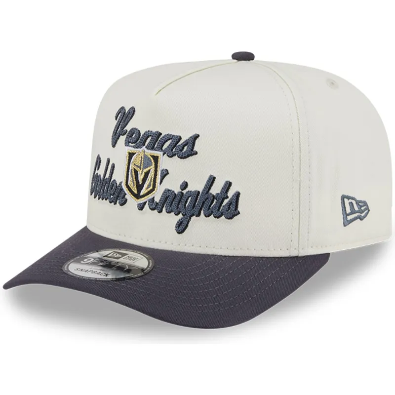 bezowo-szara-czapka-z-daszkiem-snapback-9fifty-a-frame-chainstitch-vegas-golden-knights-nhl-od-new-era