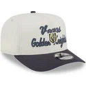 cappellino-snapback-curvo-beige-e-grigio-9fifty-a-frame-chainstitch-dei-vegas-golden-knights-nhl-di-new-era