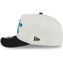 beige-und-schwarze-gebogene-snapback-kappe-9fifty-a-frame-chainstitch-der-san-jose-sharks-nhl-von-new-era