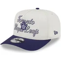casquette-courbee-beige-et-violette-snapback-9fifty-a-frame-chainstitch-toronto-maple-leafs-nhl-new-era