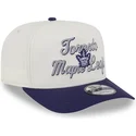 beige-und-violette-gebogene-snapback-kappe-9fifty-a-frame-chainstitch-der-toronto-maple-leafs-nhl-von-new-era