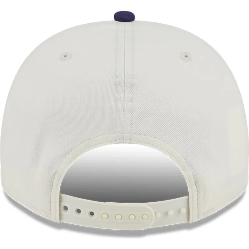 cappellino-curvo-beige-e-viola-snapback-9fifty-a-frame-chainstitch-di-toronto-maple-leafs-nhl-di-new-era