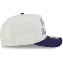 casquette-courbee-beige-et-violette-snapback-9fifty-a-frame-chainstitch-toronto-maple-leafs-nhl-new-era