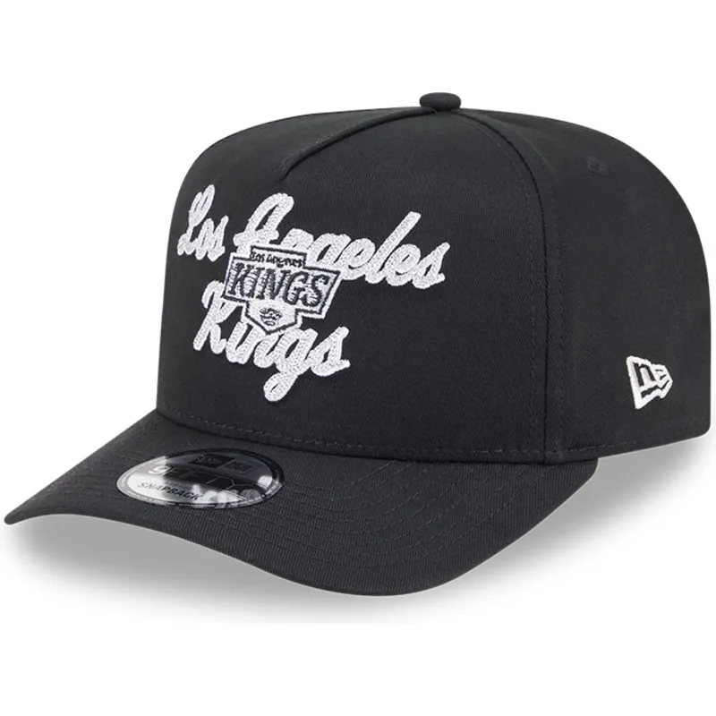 los-angeles-kings-nhl-svart-bojd-keps-snapback-9fifty-a-frame-chainstitch-fran-new-era