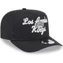 cappellino-curvo-nero-snapback-9fifty-a-frame-chainstitch-dei-los-angeles-kings-nhl-di-new-era