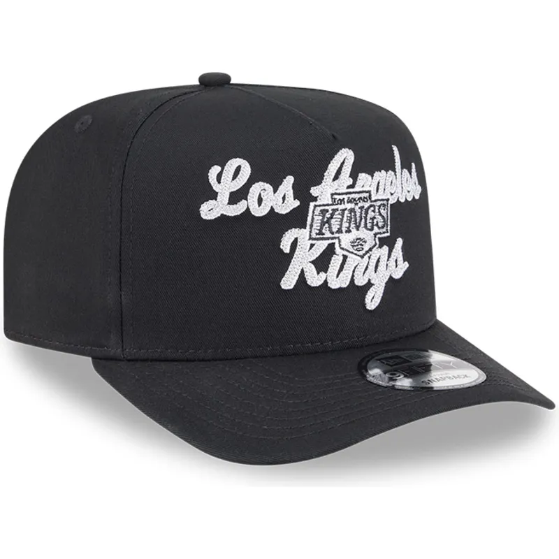 svart-kurvad-snapback-keps-9fifty-a-frame-chainstitch-fran-los-angeles-kings-nhl-av-new-era