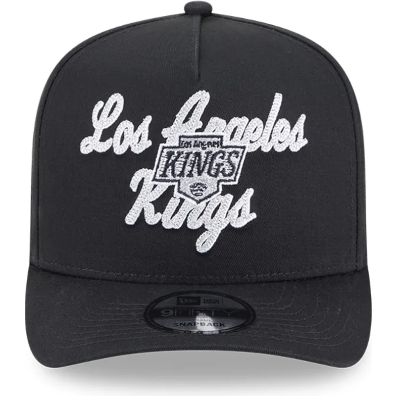 los-angeles-kings-nhl-svart-bojd-keps-snapback-9fifty-a-frame-chainstitch-fran-new-era