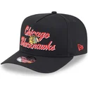 berretto-nero-snapback-9fifty-a-frame-chainstitch-dei-chicago-blackhawks-nhl-di-new-era