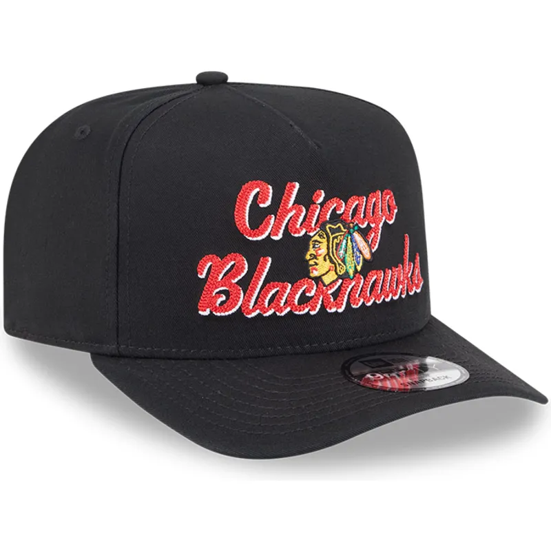 czarna-zakrzywiona-czapka-snapback-9fifty-a-frame-chainstitch-chicago-blackhawks-nhl-od-new-era