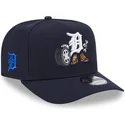 marineblaue-gebogene-snapback-kappe-9fifty-a-frame-cartoon-der-detroit-tigers-mlb-von-new-era