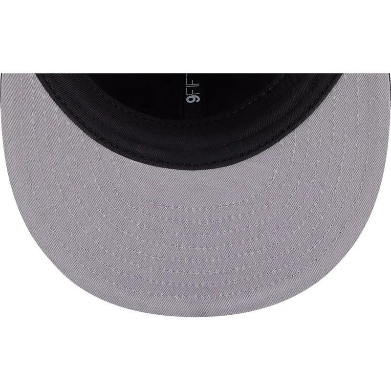 cappello-piatto-nero-snapback-9fifty-retro-crown-plaid-di-chicago-white-sox-mlb-di-new-era