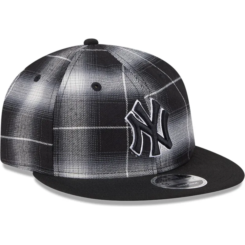 new-era-new-york-yankees-mlb-9fifty-retro-crown-plaid-svart-snapback-flat-keps