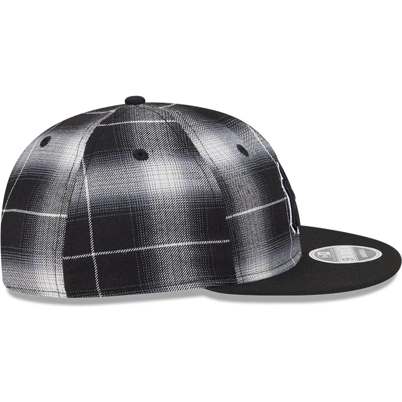 sort-flad-snapback-9fifty-retro-crown-plaid-kasket-fra-new-york-yankees-mlb-fra-new-era