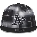 cappello-nero-snapback-9fifty-retro-crown-plaid-degli-oakland-athletics-mlb-di-new-era