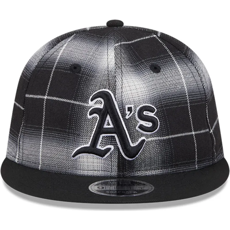 czarna-czapka-z-daszkiem-snapback-9fifty-retro-crown-plaid-oakland-athletics-mlb-marki-new-era