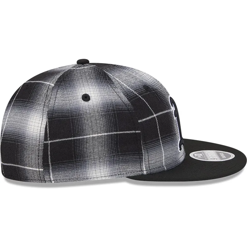 sort-flad-snapback-9fifty-retro-crown-plaid-kasket-fra-oakland-athletics-mlb-fra-new-era