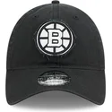 schwarze-verstellbare-9twenty-kappe-mit-gebogenem-schirm-boston-bruins-nhl-von-new-era