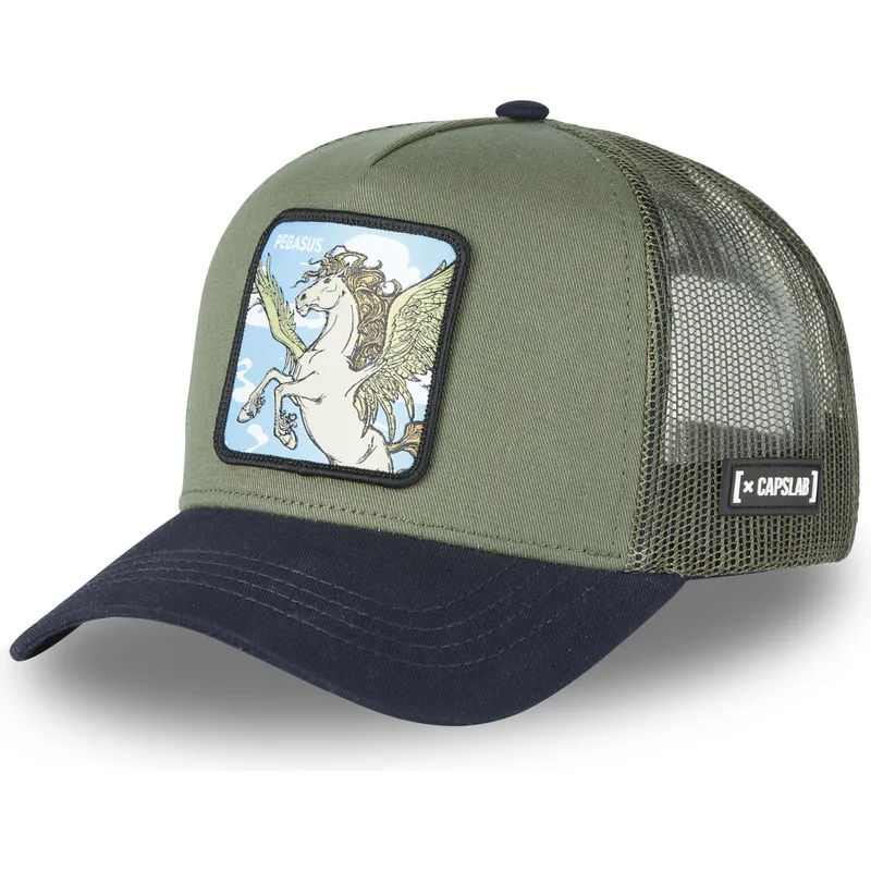 mutzen-gebogen-grun-snapback-pegasus-beasts-von-capslab