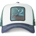 cappello-trucker-bianco-verde-e-blu-cervo-forest-cas2-for3-beasts-di-capslab
