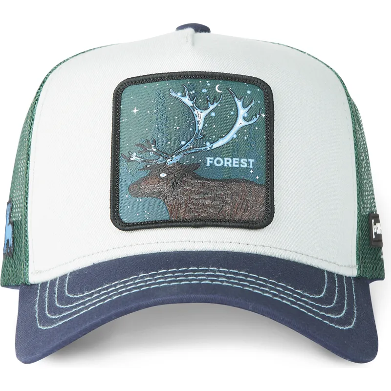 cappellino-trucker-bianco-verde-e-blu-cervo-forest-cas2-for3-beasts-di-capslab