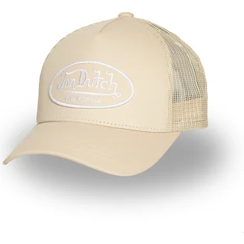 Casquette trucker beige ajustable LOF B35 Von Dutch