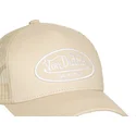 casquette-trucker-beige-ajustable-lof-b35-von-dutch