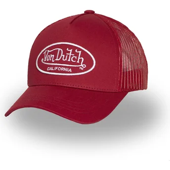 Czapka trucker czerwona regulowana LOF B38 Von Dutch