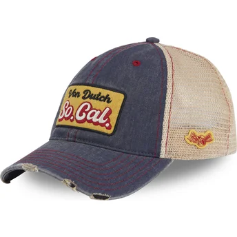 Blaue und beige Trucker-Kappe MAC09 von Von Dutch