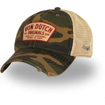 Casquette trucker camouflage et beige MAC10 Von Dutch