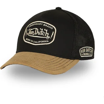 Czapka trucker czarna i brązowa SEM02 Von Dutch