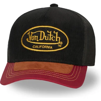 Von Dutch SHIELD03 schwarze und rote Trucker-Kappe