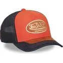 casquette-trucker-orange-et-bleue-shield04-von-dutch