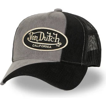 Casquette trucker noire et grise CUT03 Von Dutch
