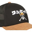 cappello-trucker-nero-e-marrone-straw-hat-pirates-op6-one-one-piece-di-capslab